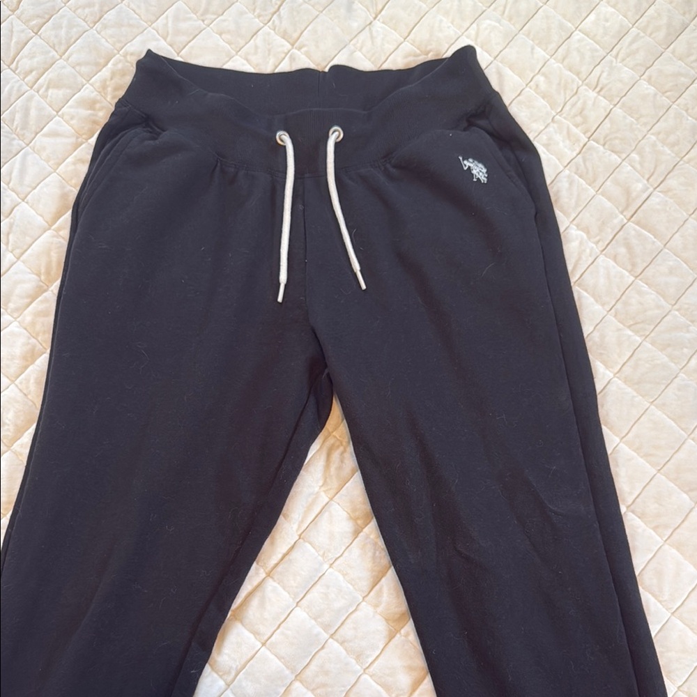 Black Jogger Sweatpants with Drawstring